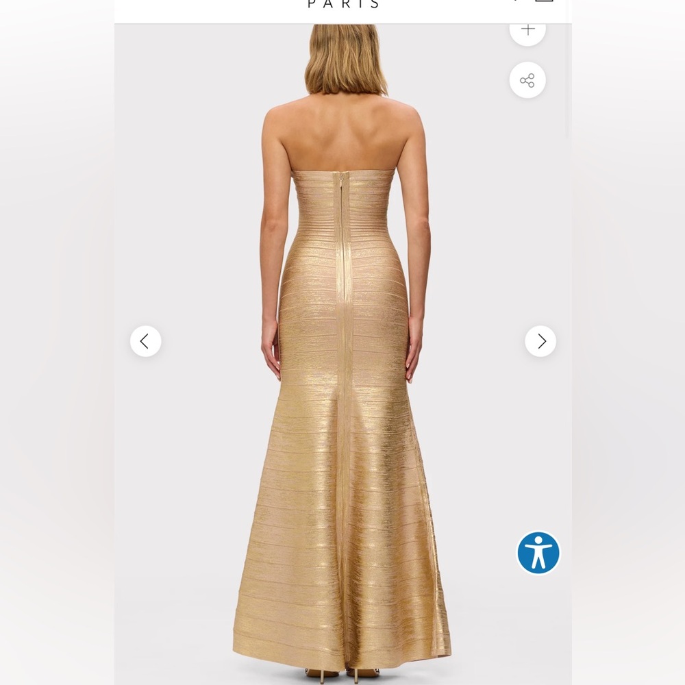 Herve Leger Gold bandage dress